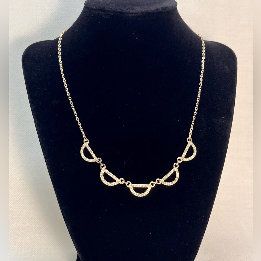 NWT BCBGeneration Gold and Crystal Necklace